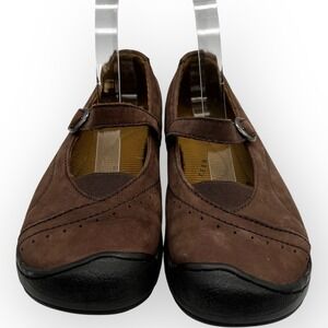 Keen Womens 7.5 Brown Leather Buckle Mary Jane Comfort Shoes